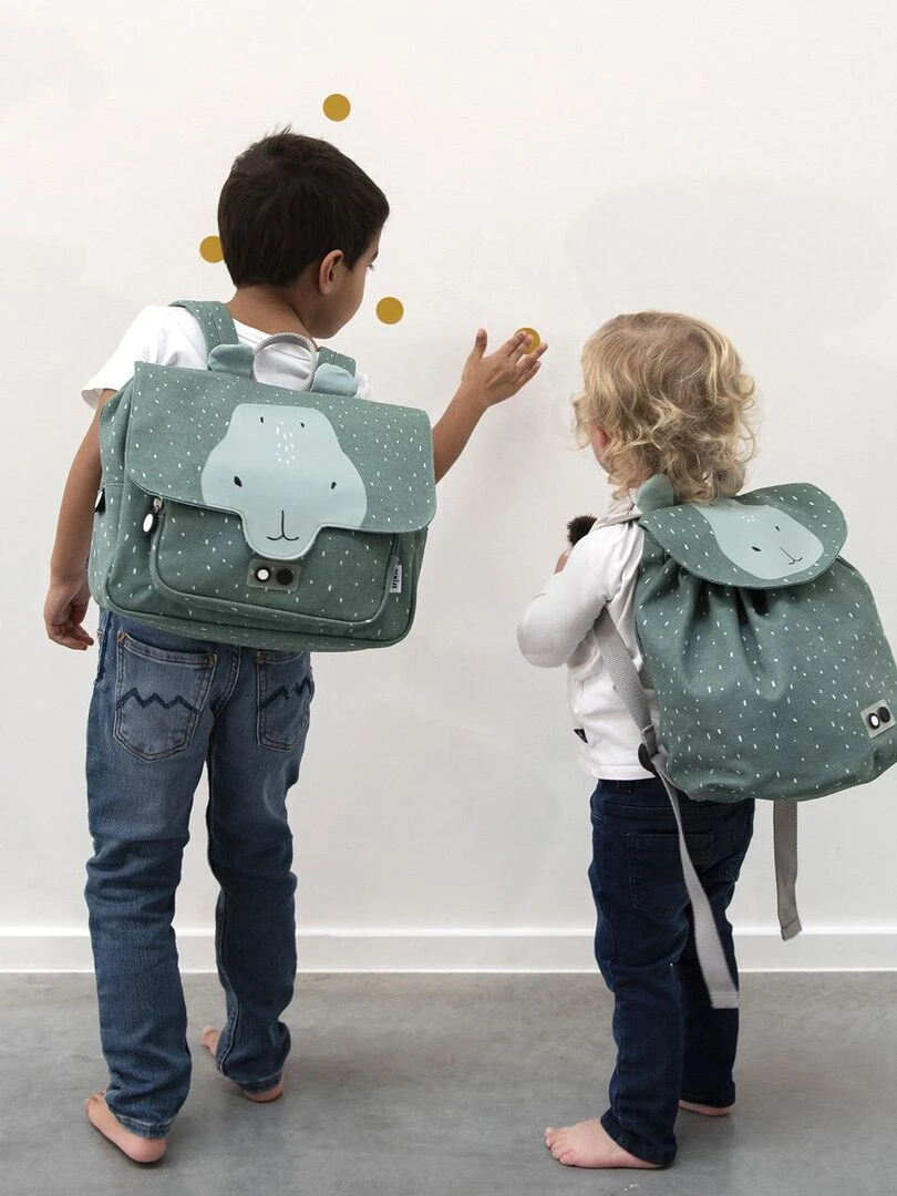 Cartable maternelle hippopotame Mr. Hippo   Bleu
