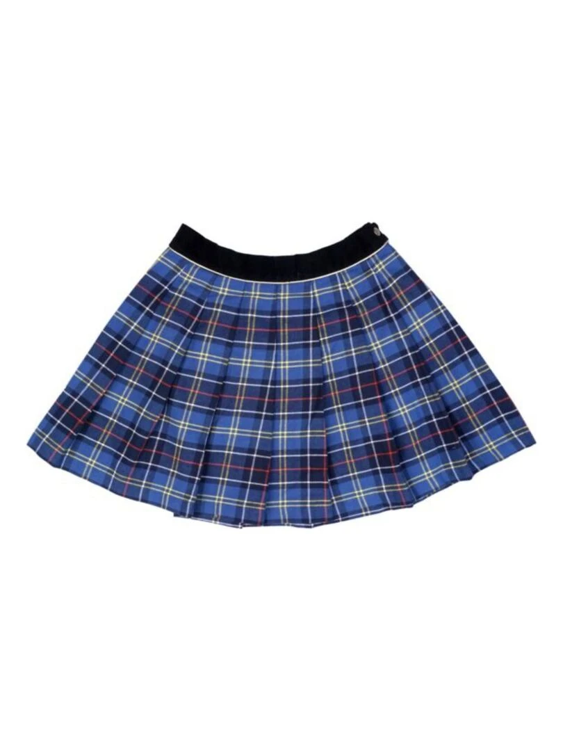 Jupe Écossaise Fille  Carrx Tartan Bleu Roi Jaune  LONDON   'LA FAUTE A VOLTAIRE'   Bleu Jaune Gris