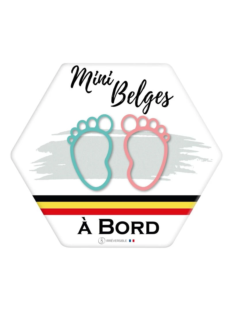 Adhésif bébé à bord Mixte Mini Belge Gris