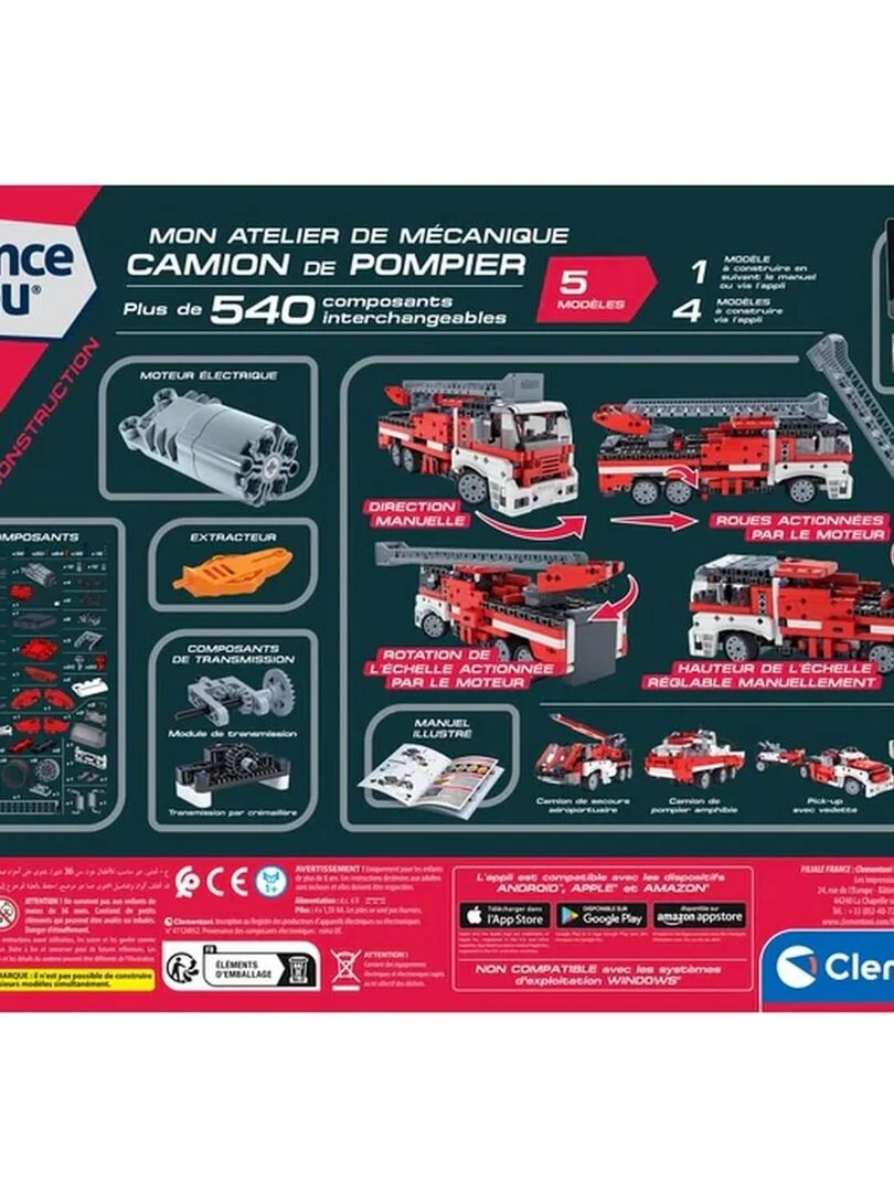 Science & Jeu : Mon atelier de mécanique : Camion de pompier N/A
