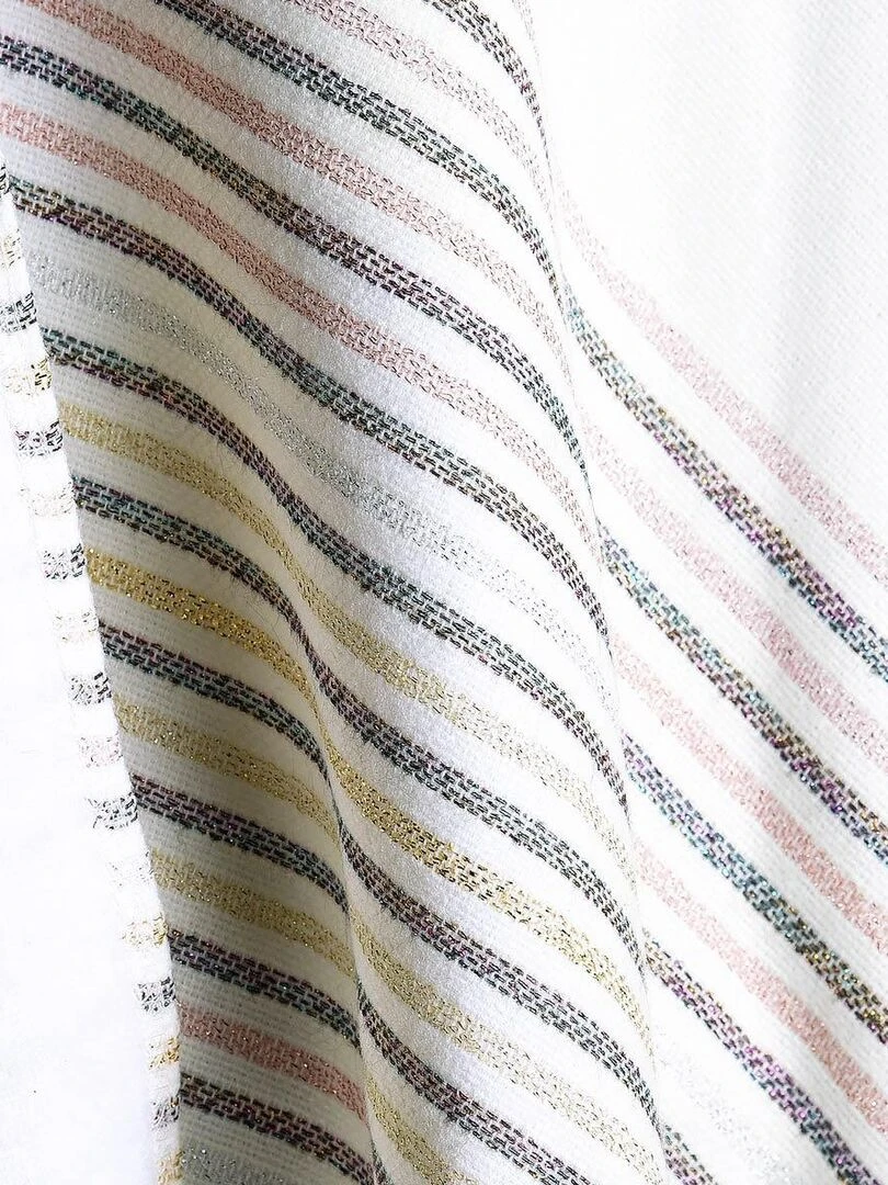 Poncho Mina   Fabriqué en France   Blanc