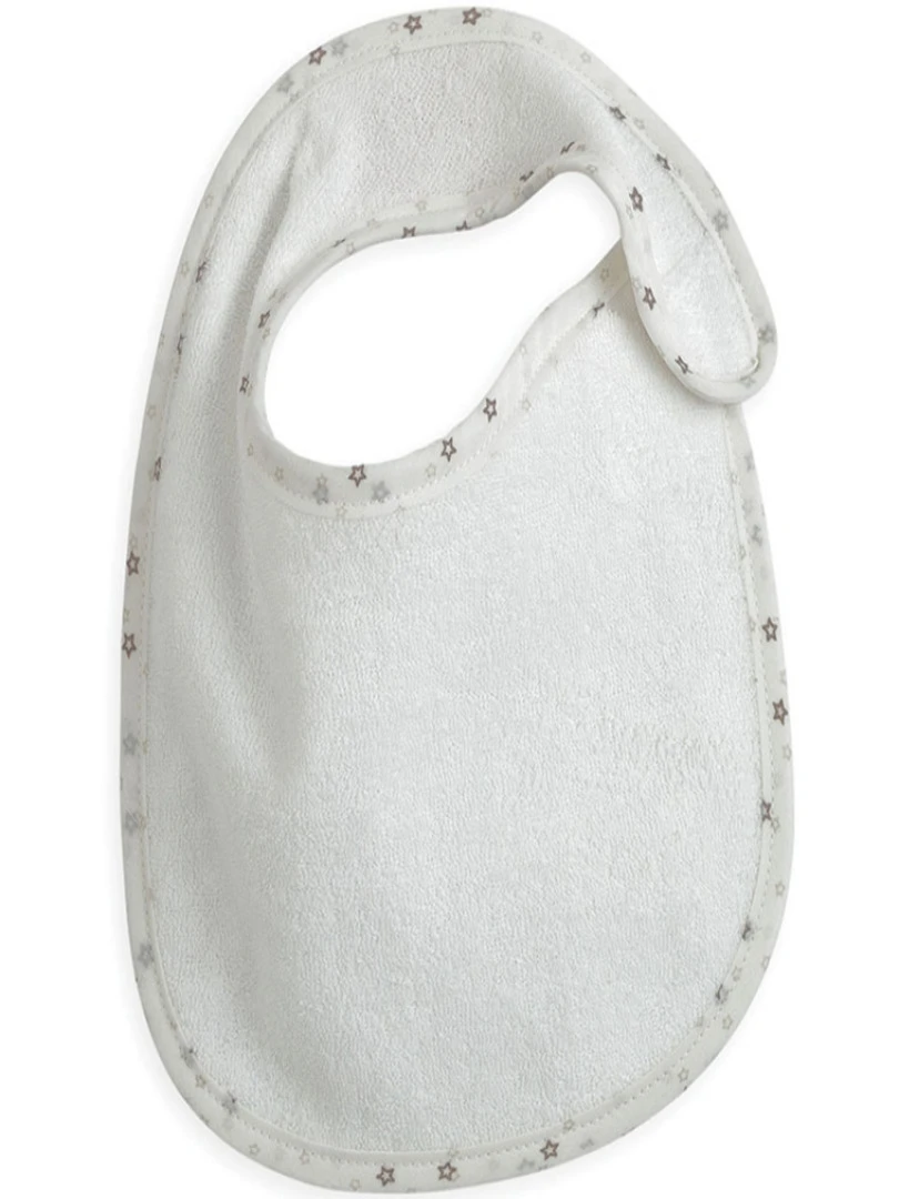 Lot De 7 Bavoirs À Velcro Essentiel Écrus   Ecru