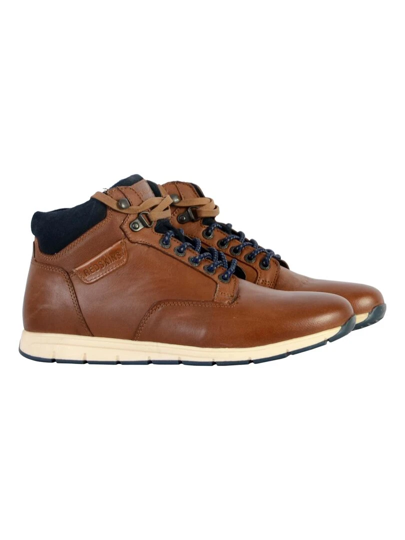 Basket Montante Cuir Redskins Sadily   Marron