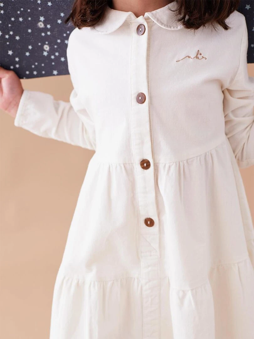 Robe en velours côtelé    Noukie's   Blanc