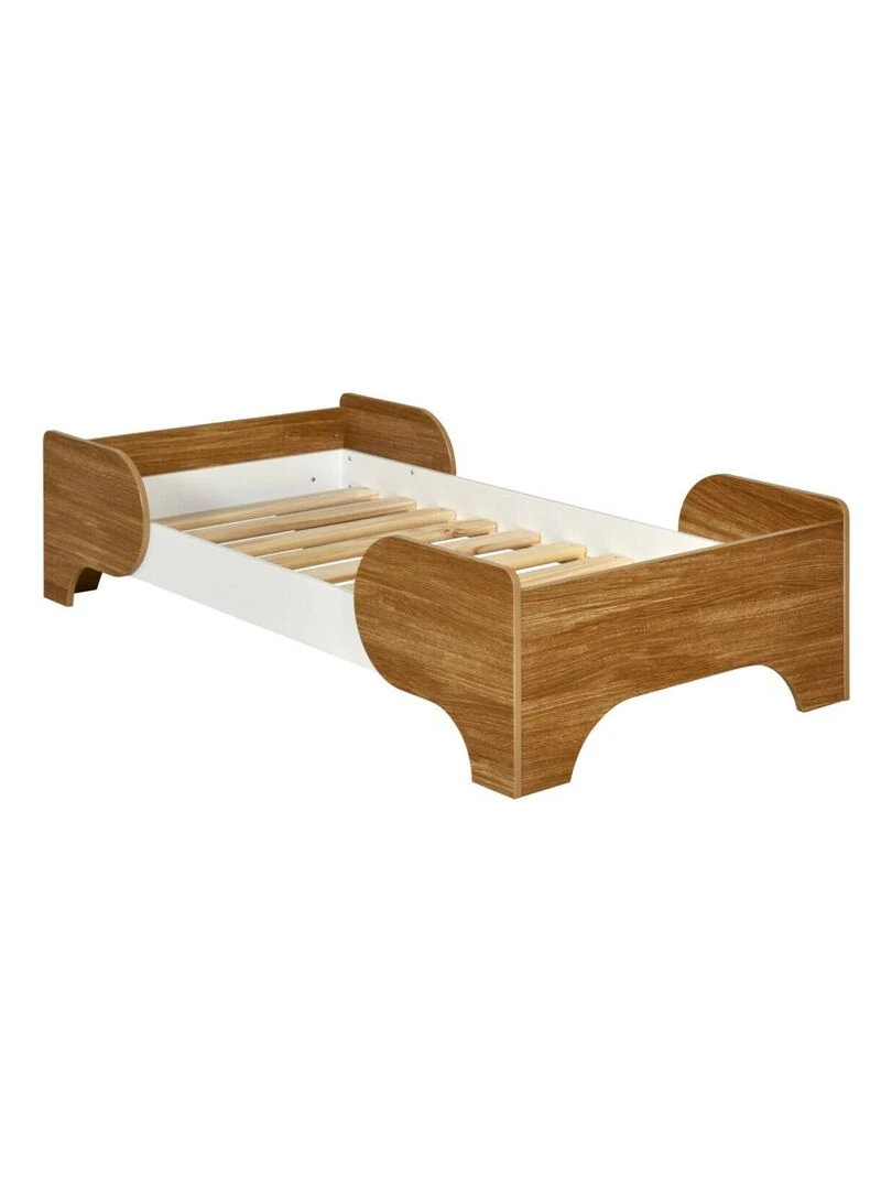 Pack lit bébé avec matelas Pango   AKITEN RETAIL   Blanc Marron
