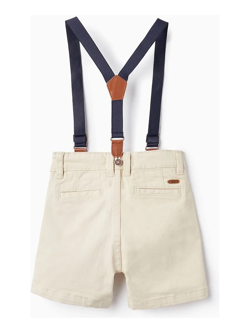 Shorts en sergé avec bretelles pour bébé garçon MATISSE Beige