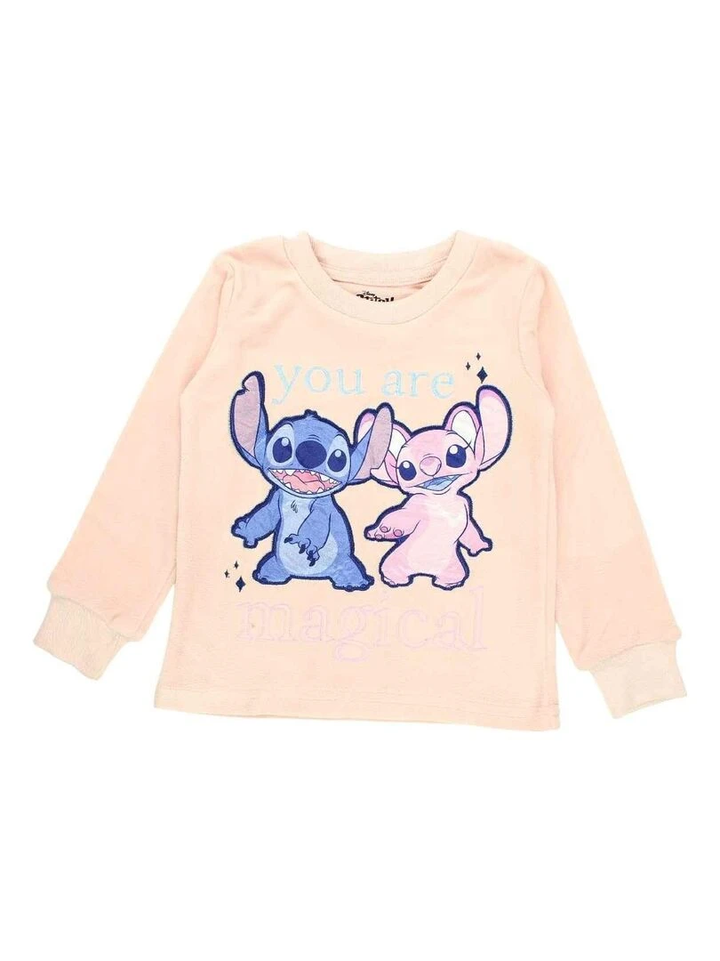 Disney Pyjama fille imprimé Lilo Et Stitch en coton Rose