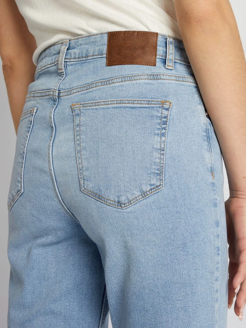 Jean regular taille haute   L30   Triple stone