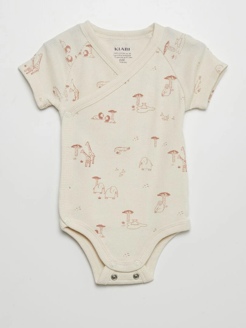 Ensemble pyjama + body évolutif imprimé   Rose