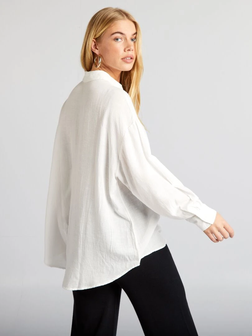 Chemise unie   blanc