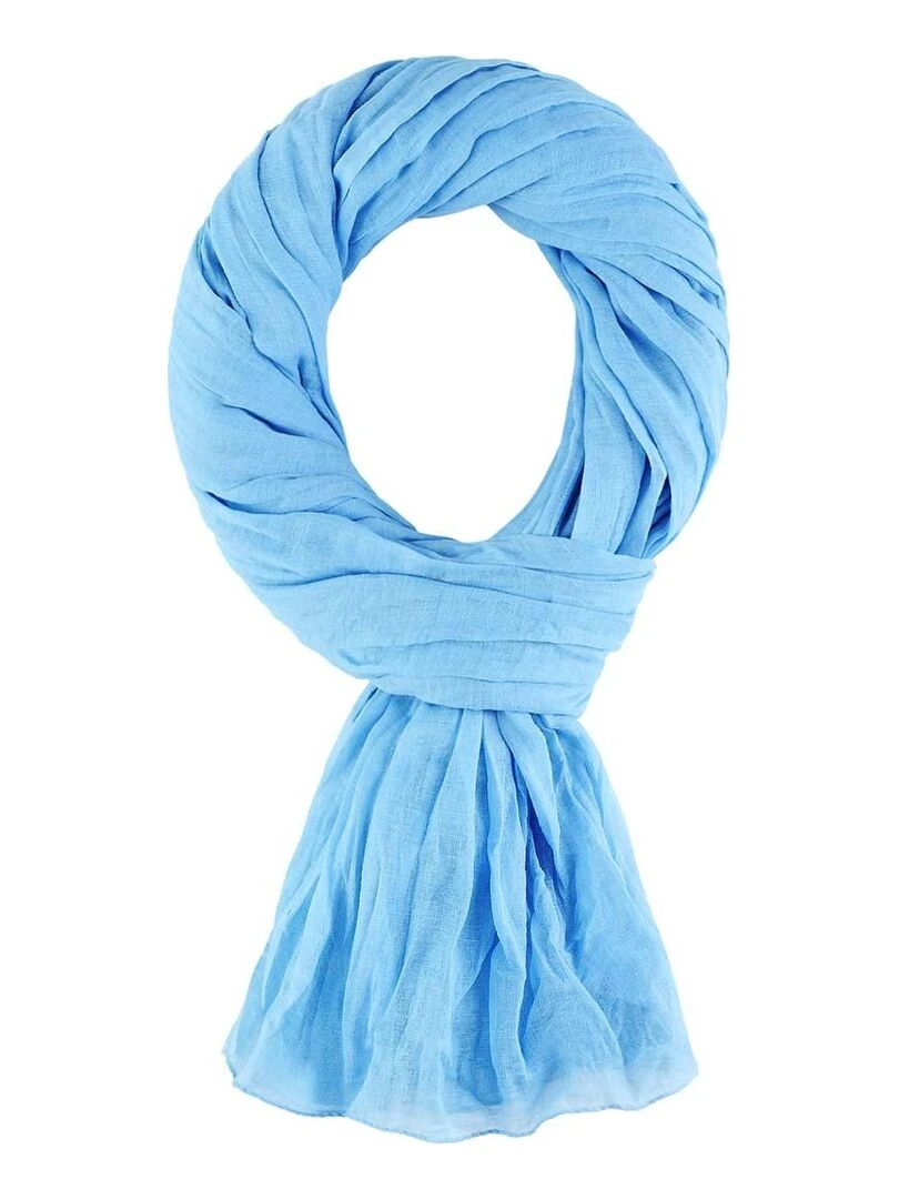 Chèche coton Uni Bleu clair