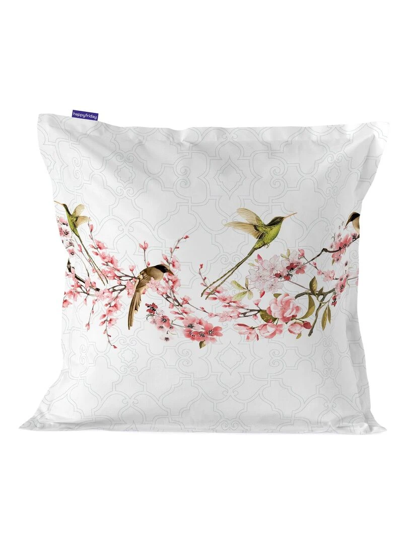 Housse de coussin Sakura "Happyfriday" Blanc