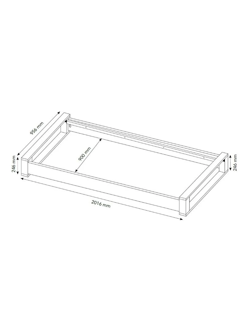 Pack lit gigogne avec matelas Poka   AKITEN RETAIL   Marron