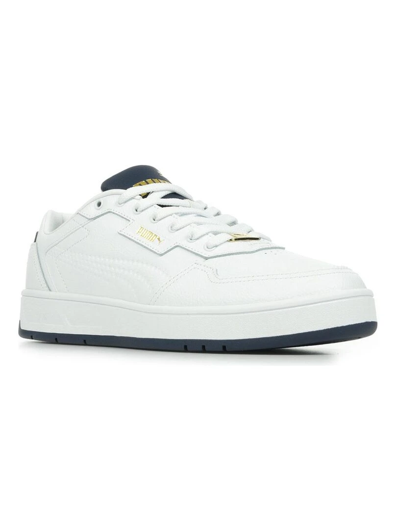 Baskets PUMA Court Classic Lux Blanc Bleu marine