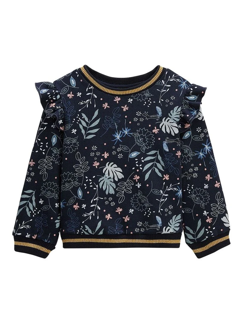 Sweat shirt enfant en molleton Belle de Nuit Bleu
