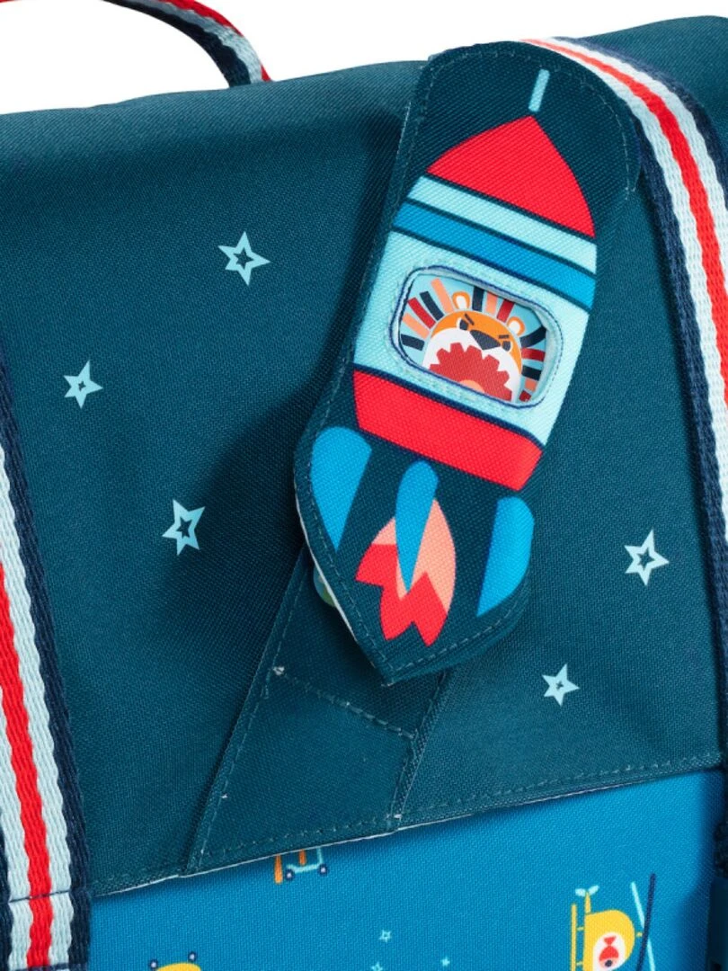 Cartable maternelle fusée En route   Bleu