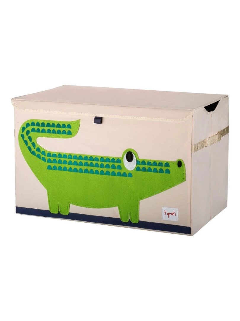Coffre à jouets caisse de rangement Crocodile Vert