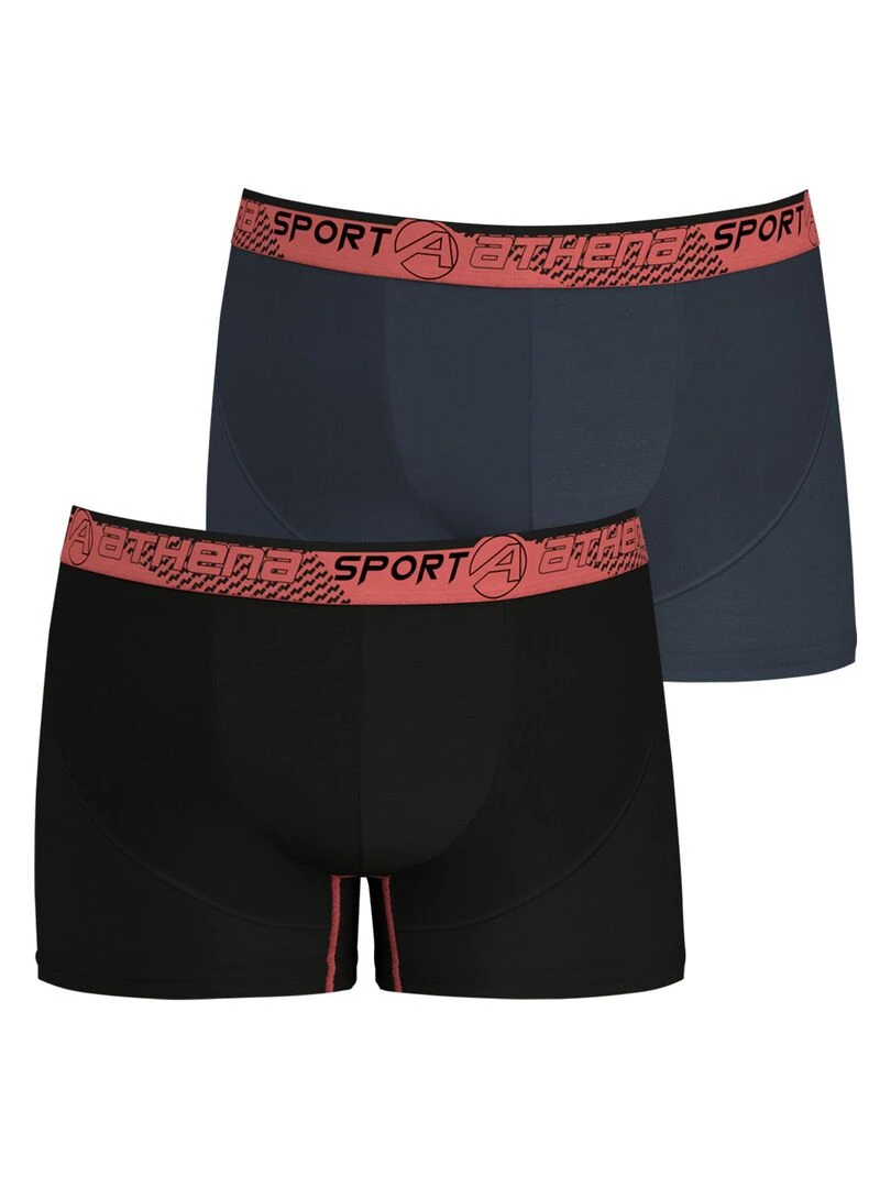 Lot de 2 boxers hommes Running Noir