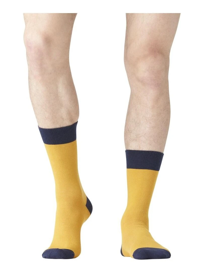 Lot de 9 Paires de Chaussettes de ville coton homme peigné doux Serge Blanco   Noir