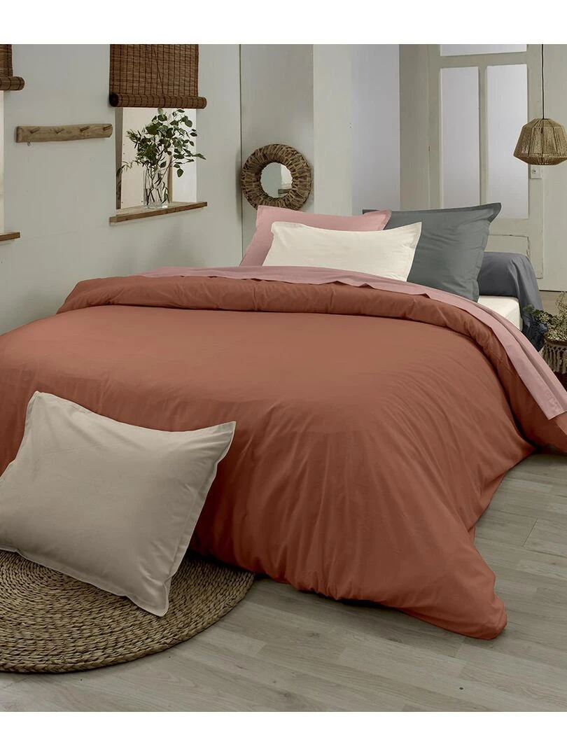 Drap plat en 100% coton biologique Orange
