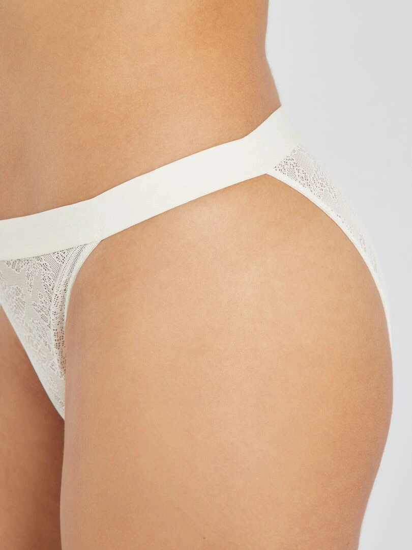 Culotte en dentelle 'Sans Complexe'   Blanc