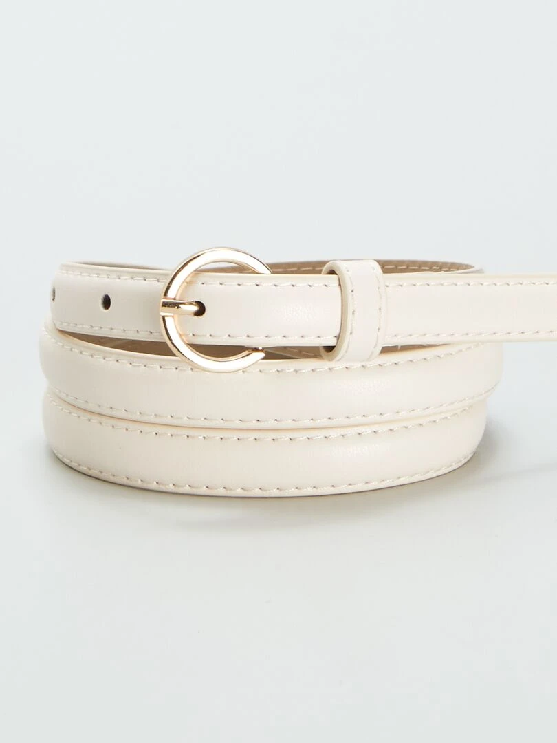 Lot de 3 fines ceintures unies   Marron