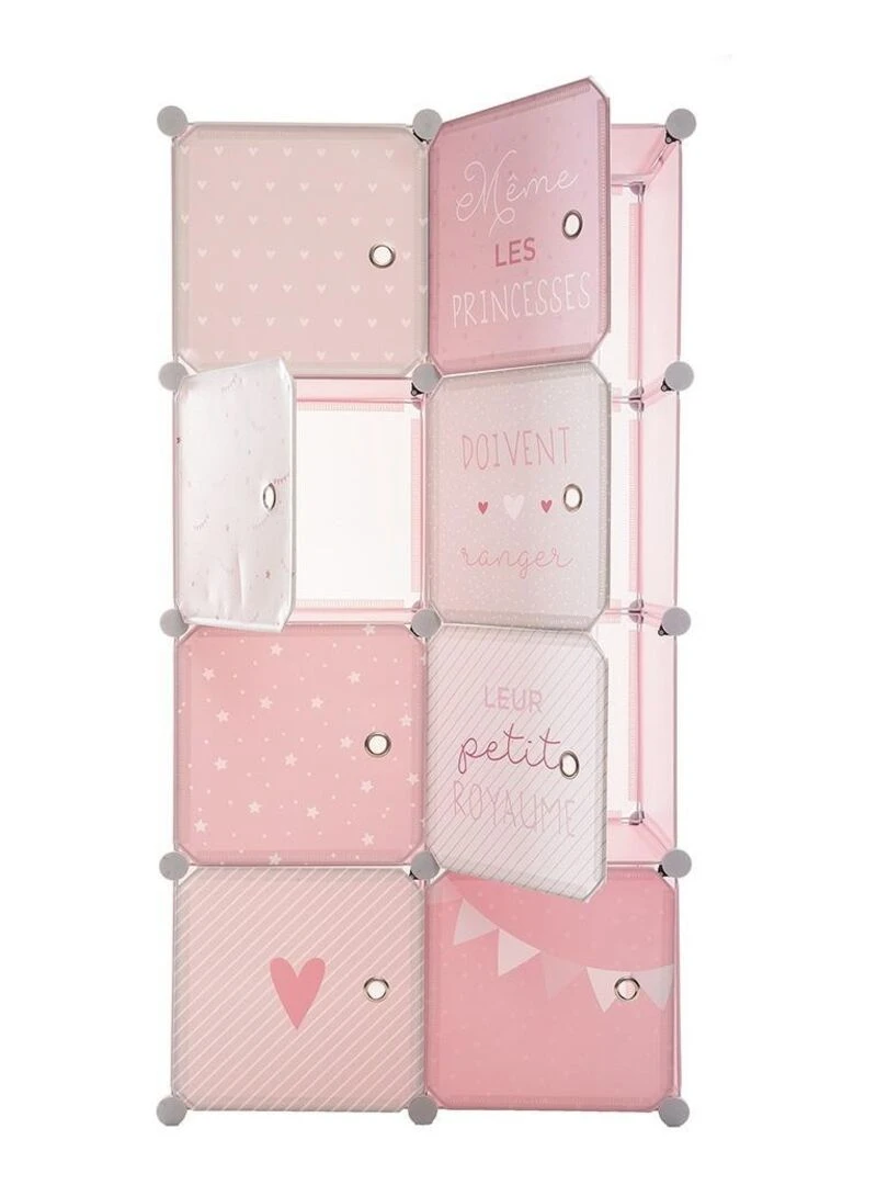 Rangement penderie rose pour enfant   Rose