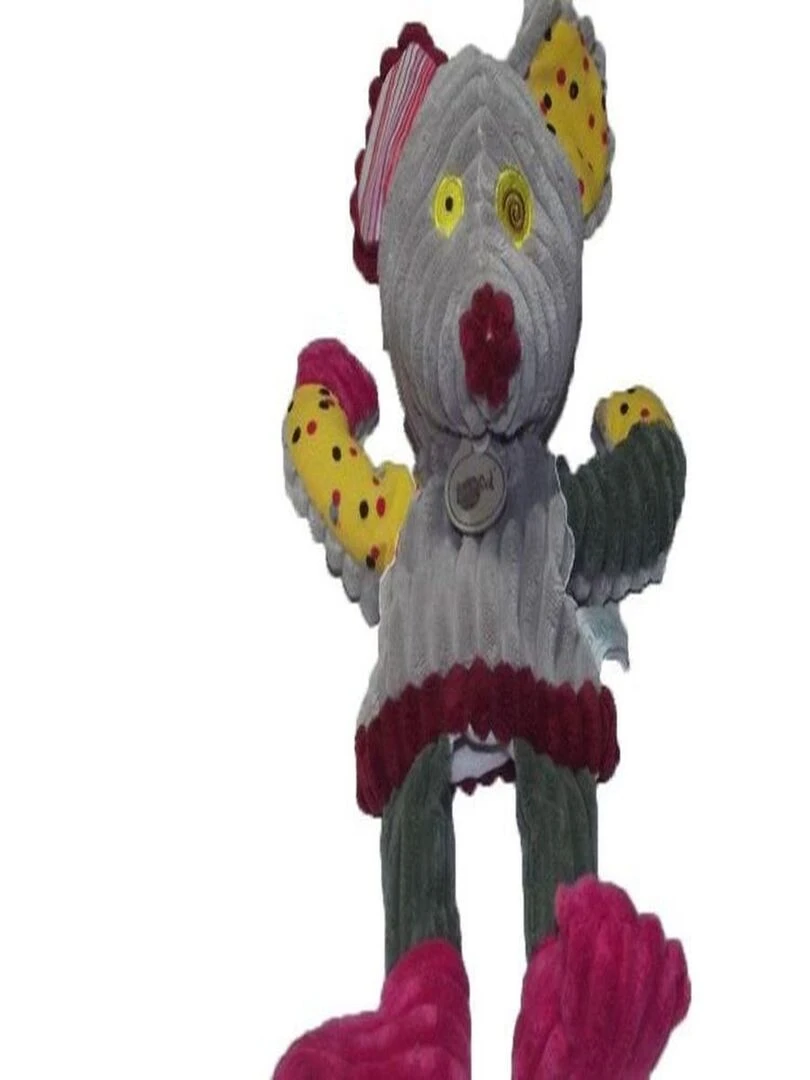 doudou Babynat Souris Gris patchwork BN683 Les Coteles Marionnette Gris