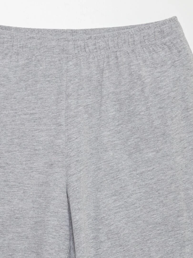 Ensemble pyjama court short + t shirt   2 pièces   Noir