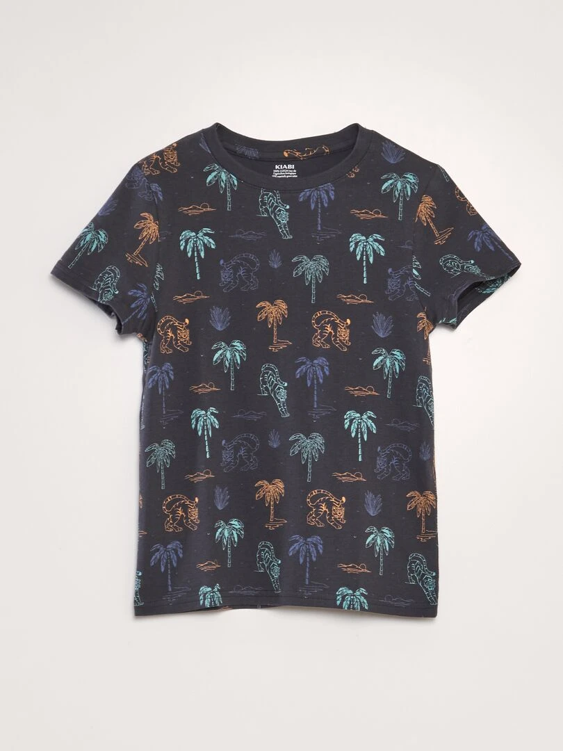T shirt imprimé Anthracite