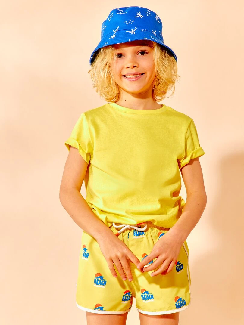 Lot 1 bob + 1 casquette imprimés   Bleu