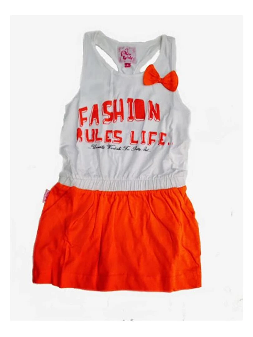 Robe fille FRULES MISS GIRLY Blanc Rose