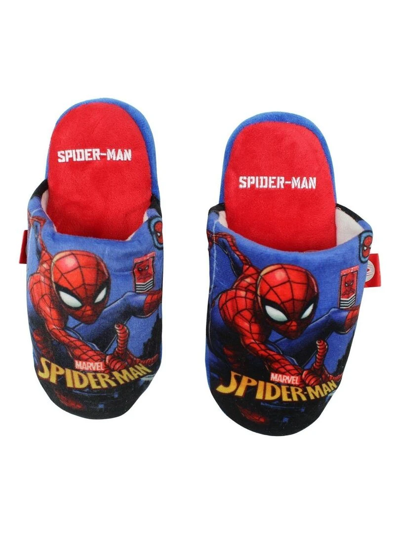 Disney Chaussons garçon imprimé Spiderman Bleu