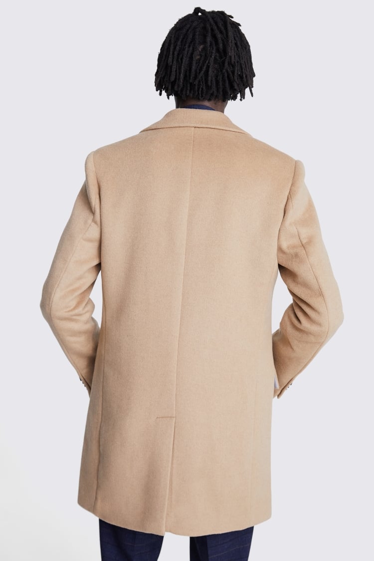 Camel Wool Cashmere Blend Overcoat   Buy Online at Moss
