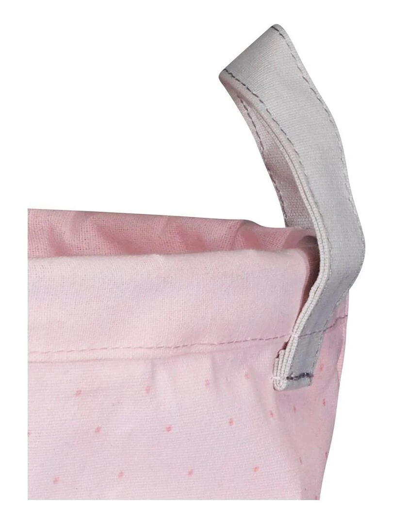 Panière de rangement tissu 31x39x31cm en coton Rose   SAUTHON   Rose