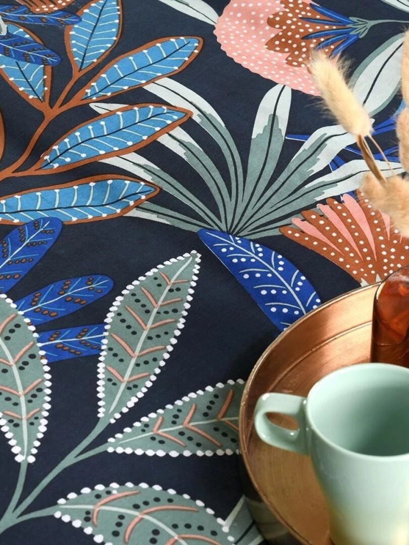 Housse de couette  Iglesia + taie(s) coton 57 fils   Bleu