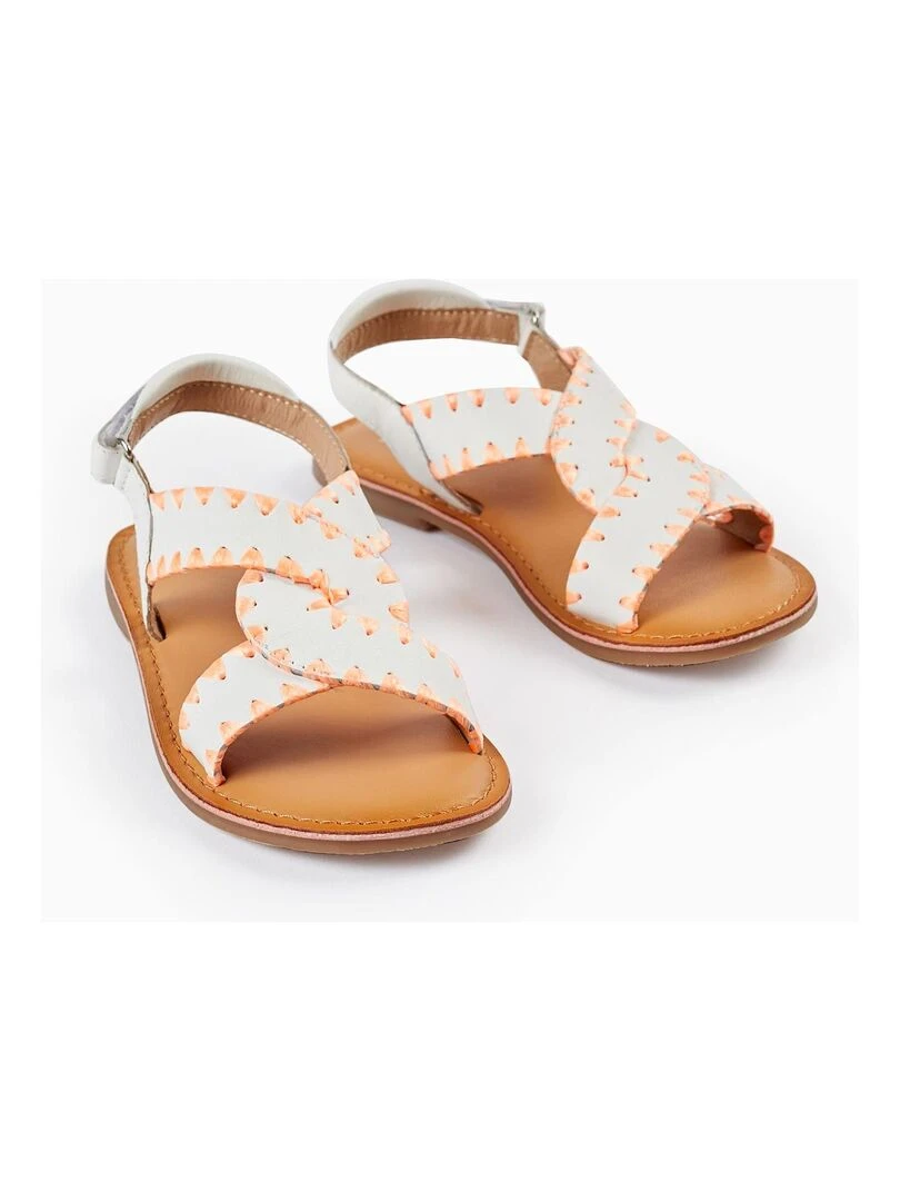 Sandales en cuir pour fille MATISSE Beige clair