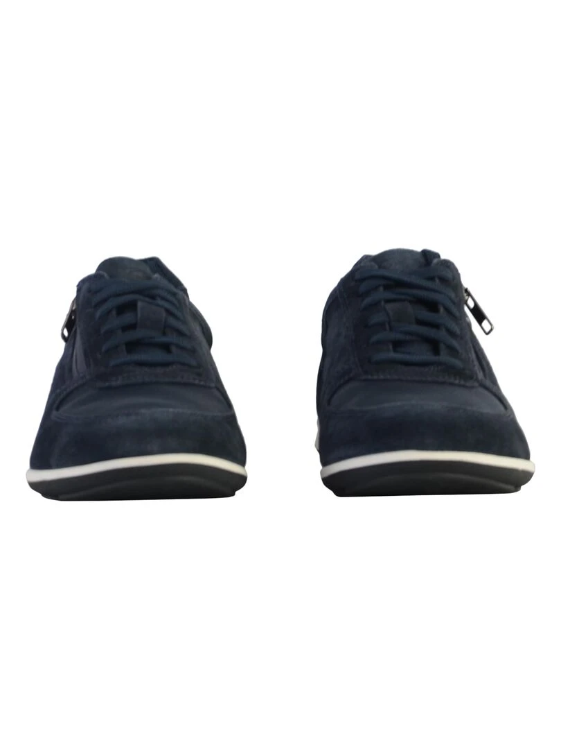 Basket Cuir Geox Ionio   Bleu