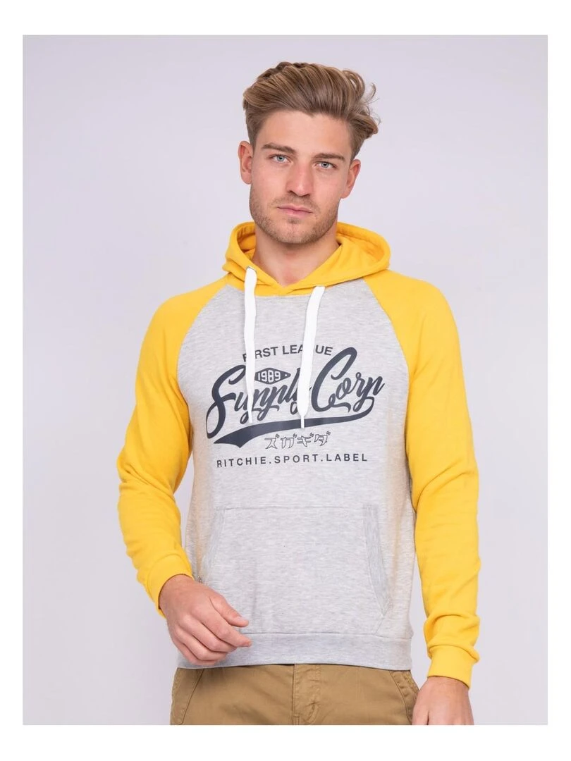sweat capuche WANDATY Jaune