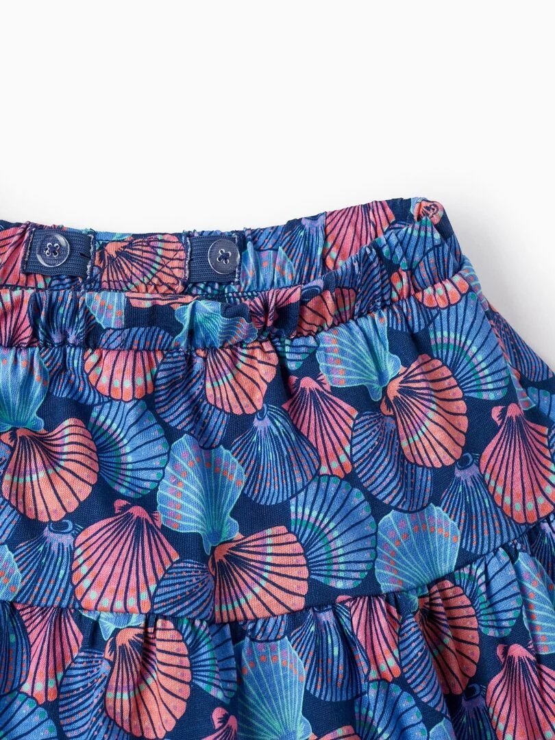 Jupe Imprimée avec Short Intégré pour Fille  EXPLORING AUSTRALIA   Bleu foncé