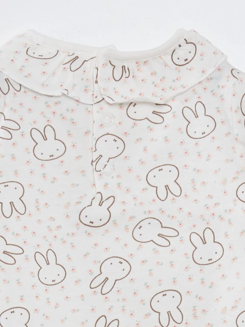 Body motif 'lapins' Blanc/rose