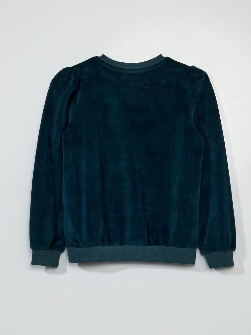 Sweat en velours vert