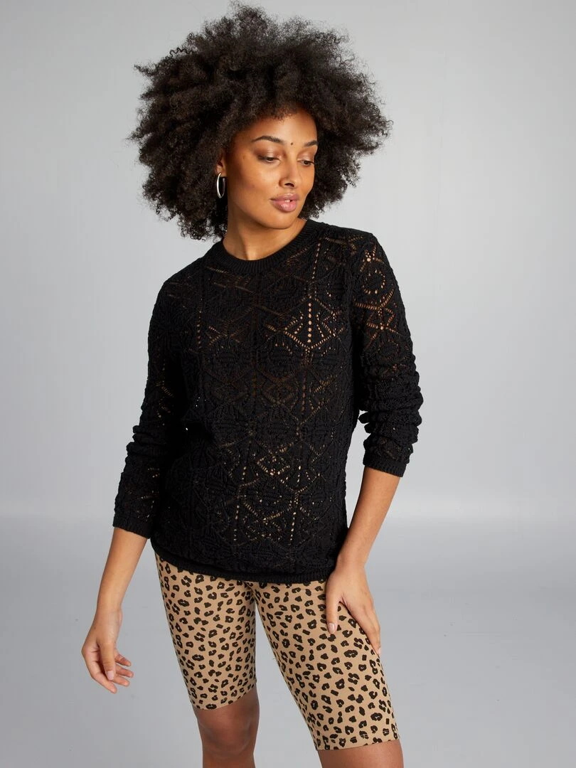 Pull de maternité noir