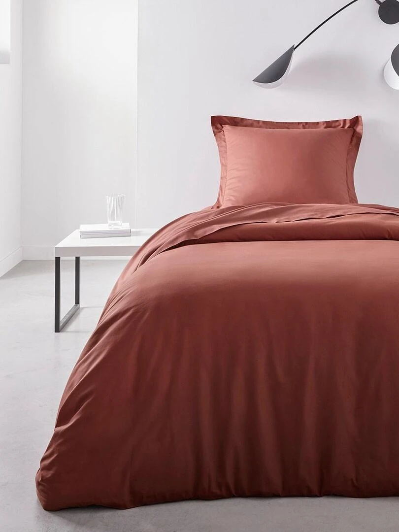 Drap housse 1 personne uni 'ESSENTIAL' 'TODAY'   Rouge