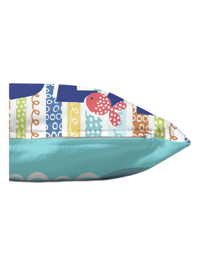 Housse de coussin Sea life "Happyfriday"   Blanc