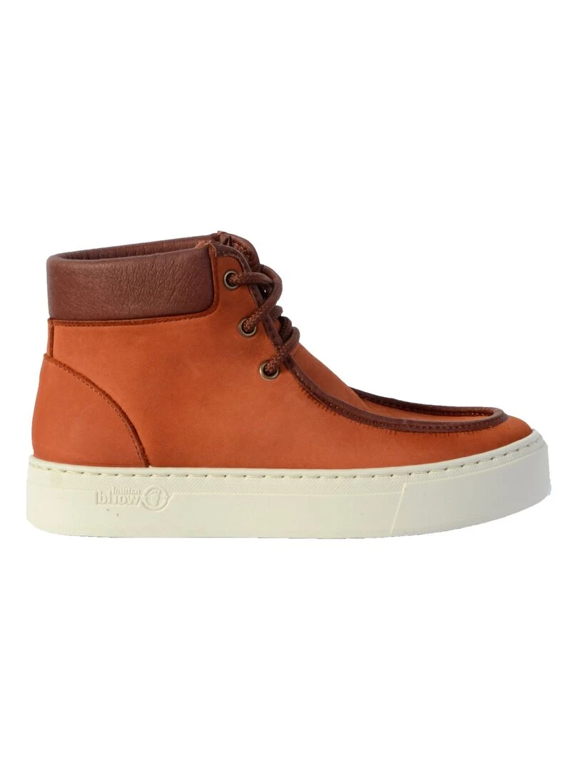 Basket Natural World Wallabi Cuello On Napa Marron