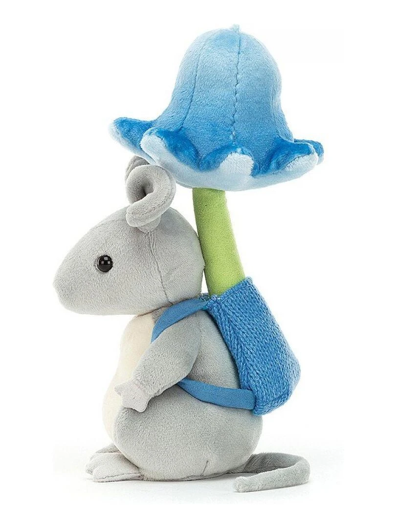 Peluche Flower Forager Mouse   L: 8 cm x l : 9 cm x H: 22 cm   Bleu