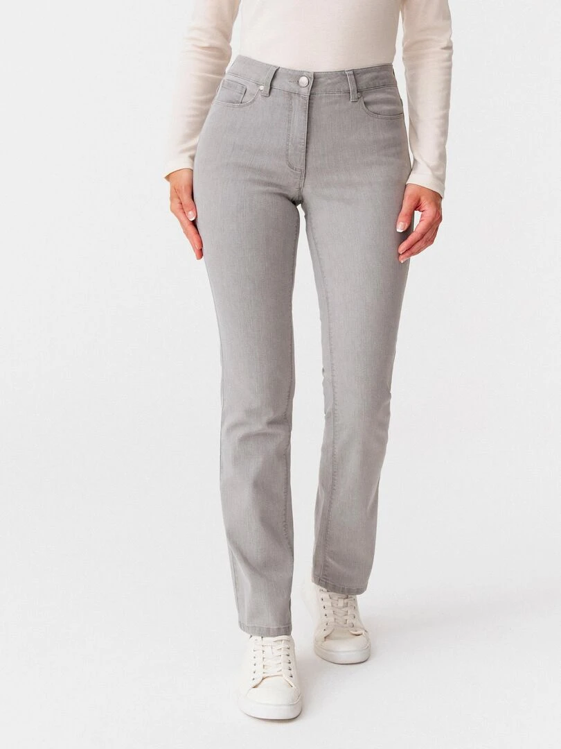 Pantalon denim coupe droite Perfect Fit by Damart Damart Gris clair