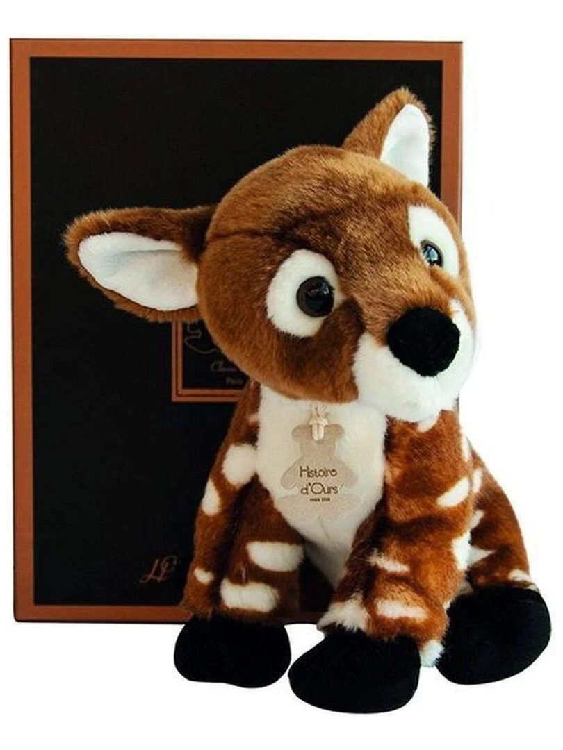 doudou Histoire d'ours Faon Marron 20 cms HO2601 Les Authentiques Pantin Marron