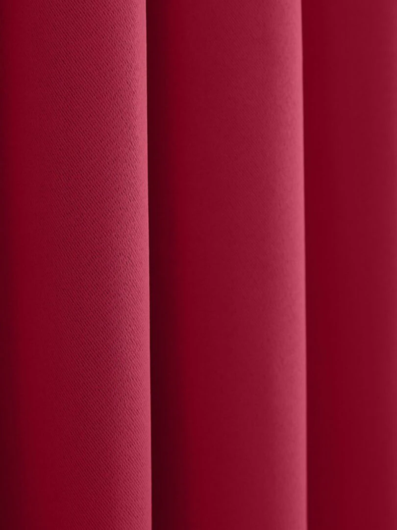 Lot de 2 rideaux occultant thermique piment 140 x 260 cm   Rouge